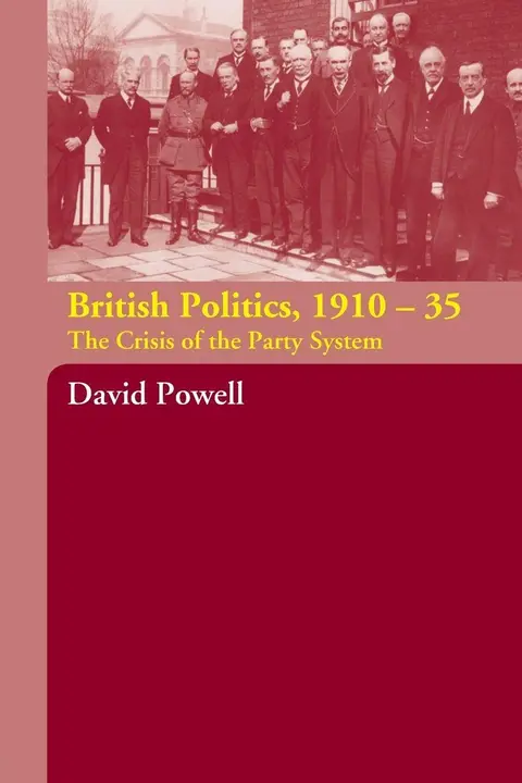 Cover of British Politics, 1910-35
