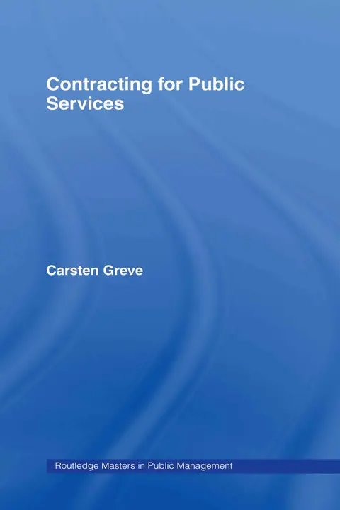 Cover of Contracting for Public Services Delivery