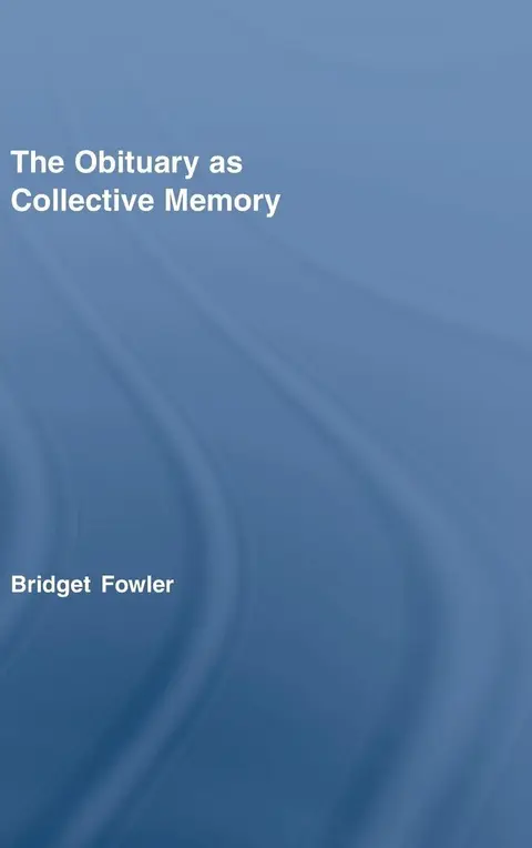 Cover of Obituary as Collective Memory