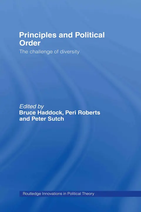 Cover of Principles and Political Order