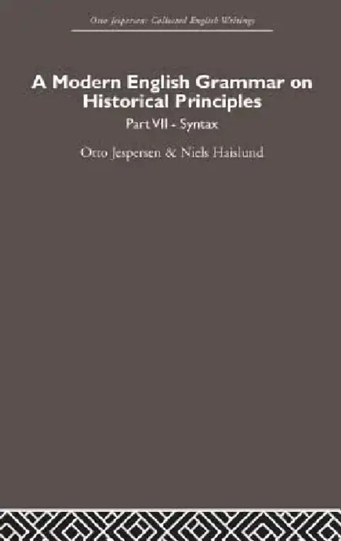 Cover of A Modern English Grammar on Historical Principles