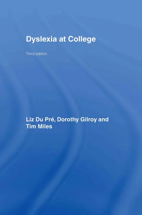 Cover of Dyslexia at College