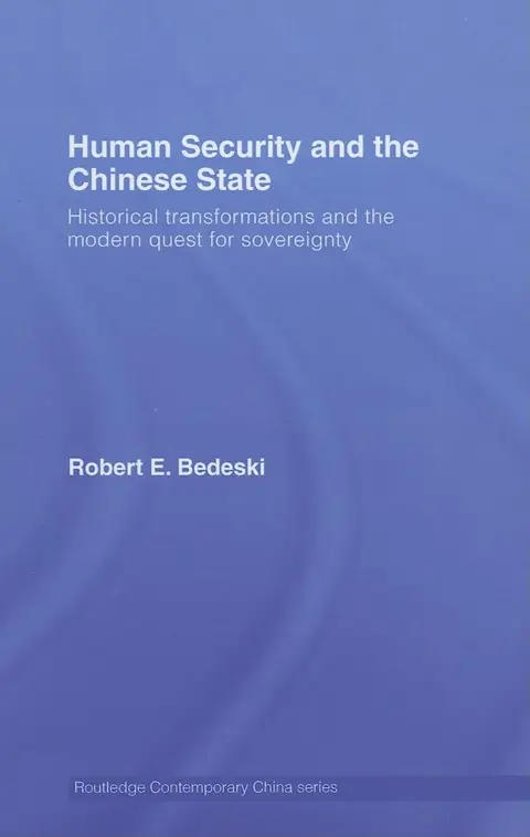 Cover of Human Security and the Chinese State