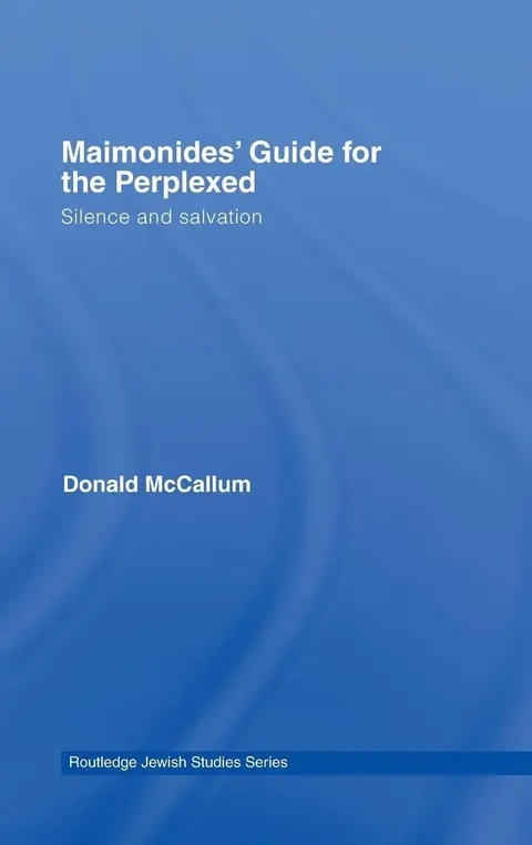 Cover of Maimonides' Guide for the Perplexed