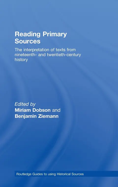 Cover of Reading Primary Sources