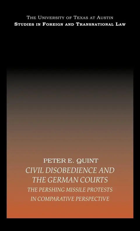 Cover of Civil Disobedience and the German Courts