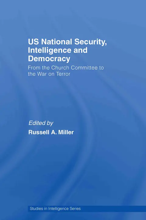 Cover of US National Security, Intelligence and Democracy