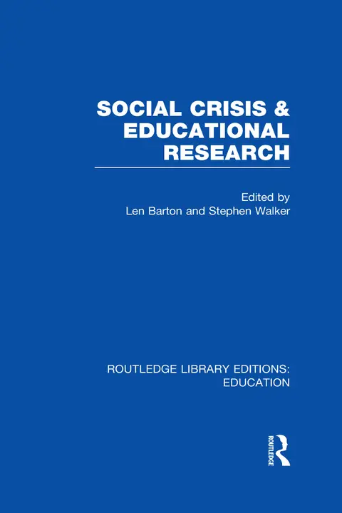 Cover of Social Crisis and Educational Research