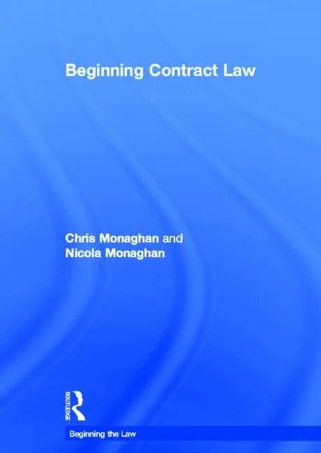 Cover of Beginning Contract Law