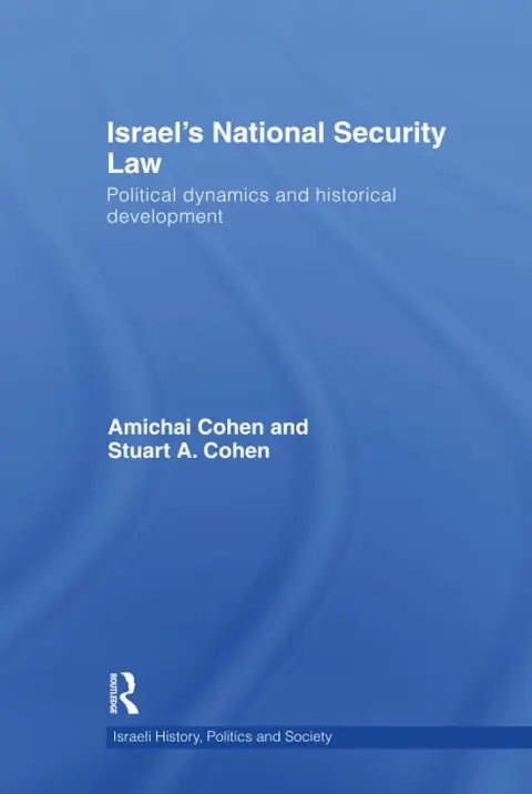 Cover of Israel's National Security Law