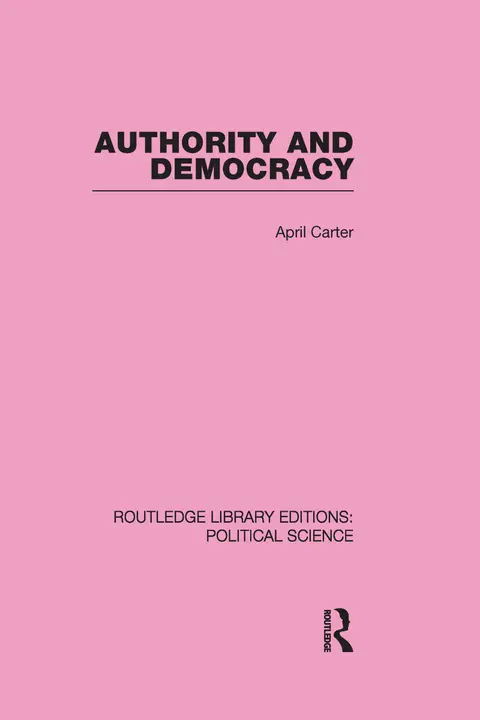Cover of Authority and Democracy