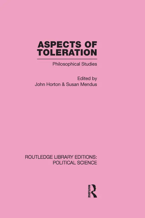 Cover of Aspects of Toleration