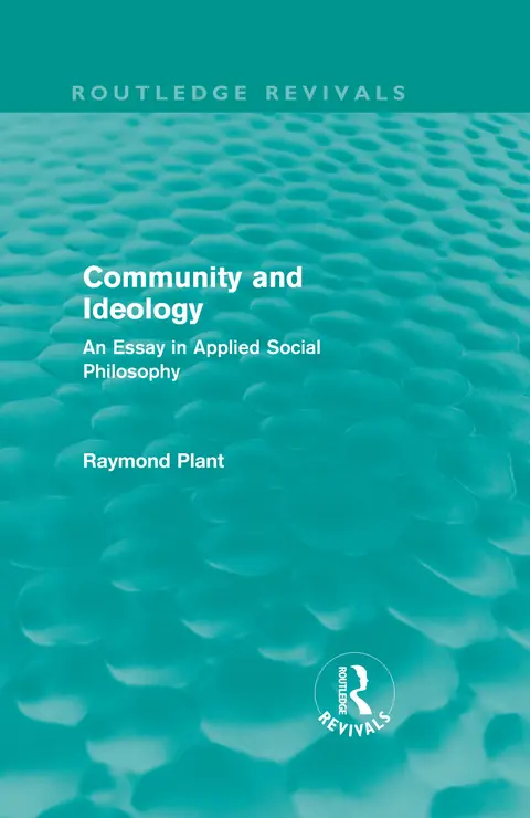 Cover of Community and Ideology