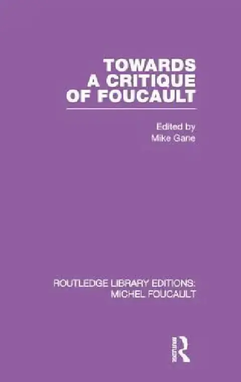 Cover of Towards a Critique of Foucault