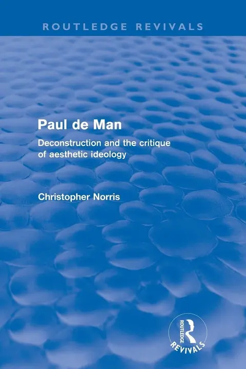 Cover of Paul De Man
