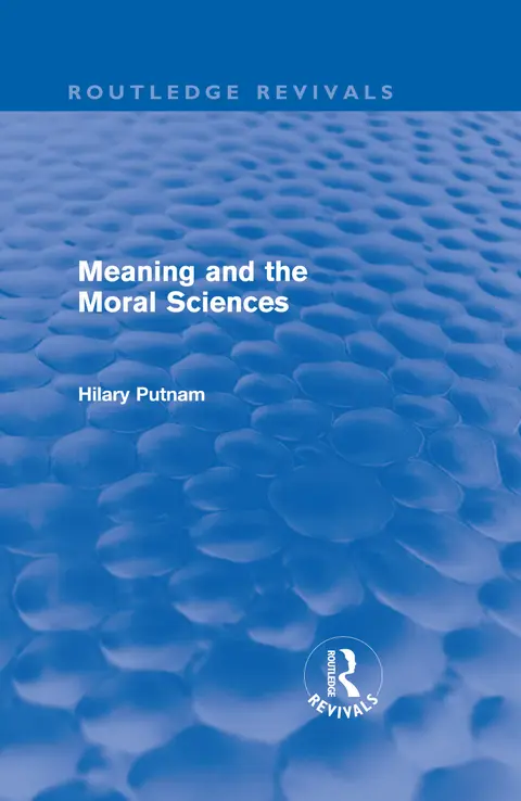 Cover of Meaning and the Moral Sciences