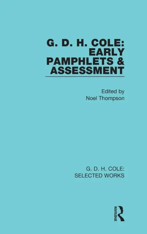 Cover of Early Pamphlets and Assessment