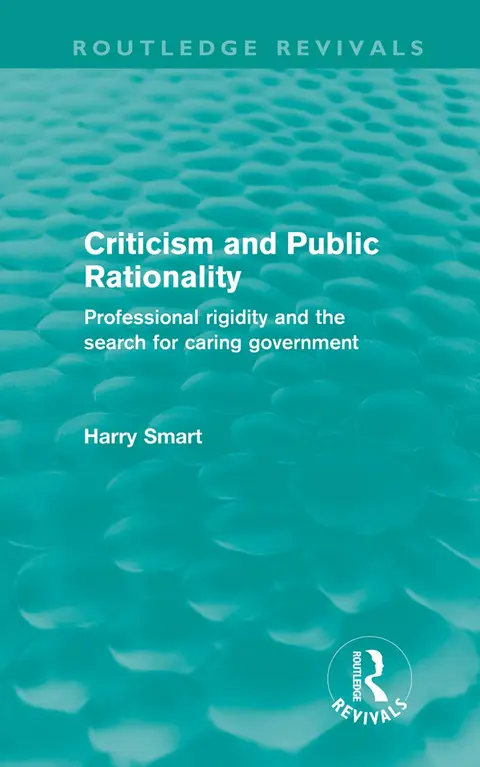 Cover of Criticism and Public Rationality