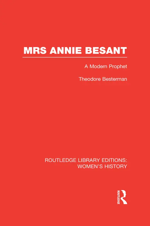 Cover of Mrs Annie Besant