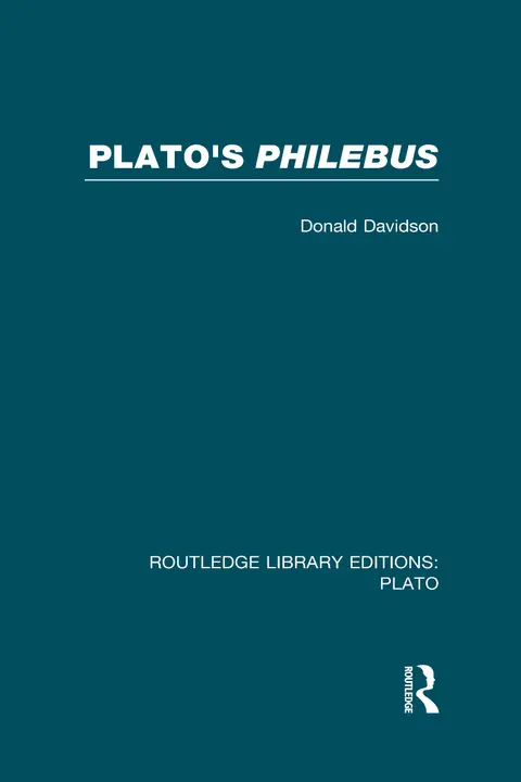 Cover of Plato's Philebus