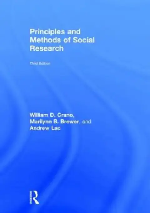 Cover of Principles and Methods of Social Research