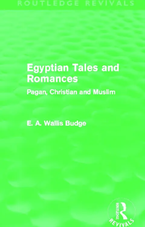 Cover of Egyptian Tales and Romances