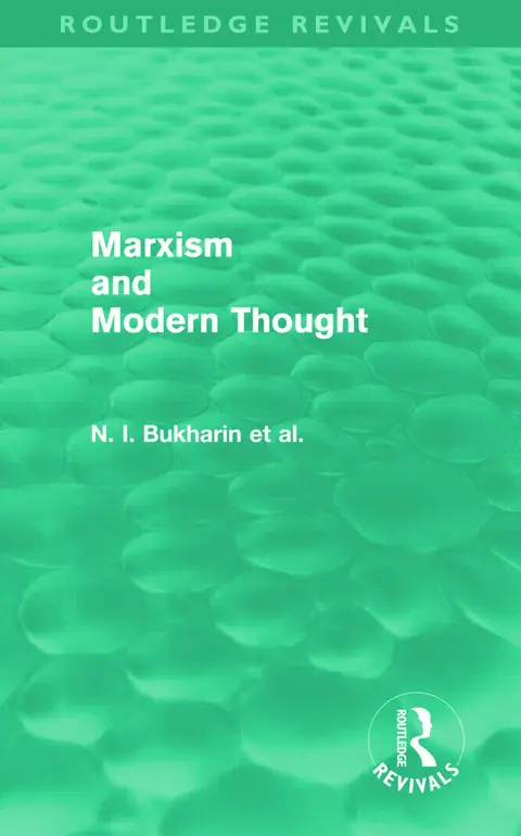 Cover of Marxism and Modern Thought