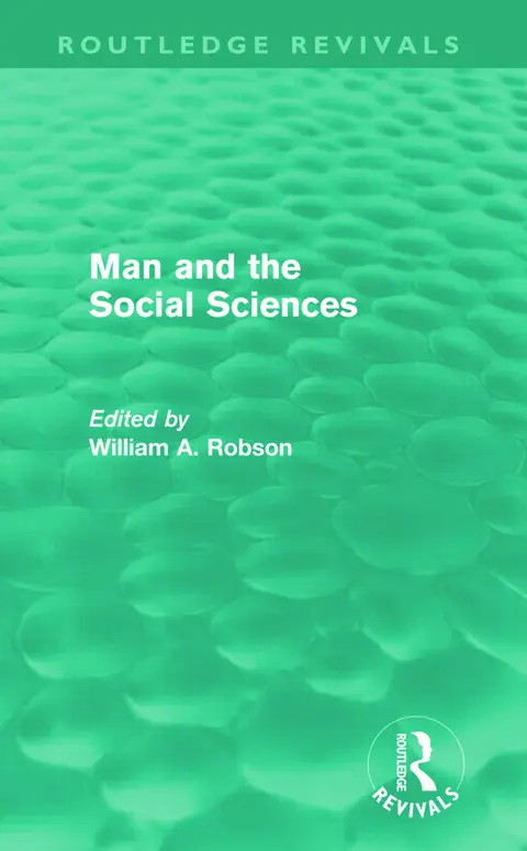 Cover of Man and the Social Sciences