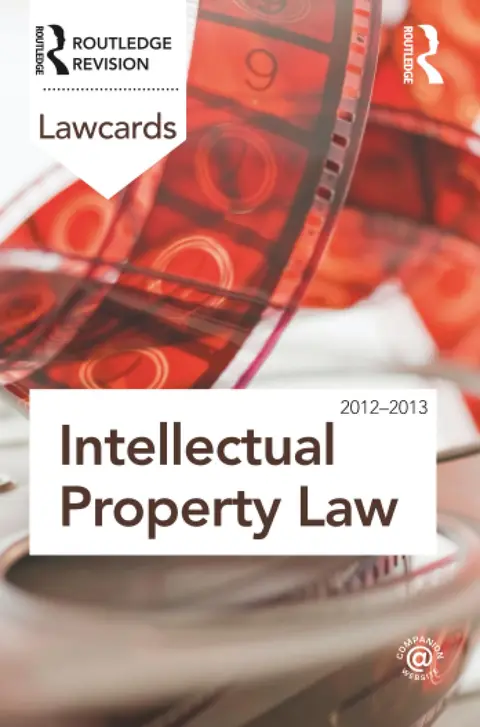 Cover of Intellectual Property Lawcards 2012-2013