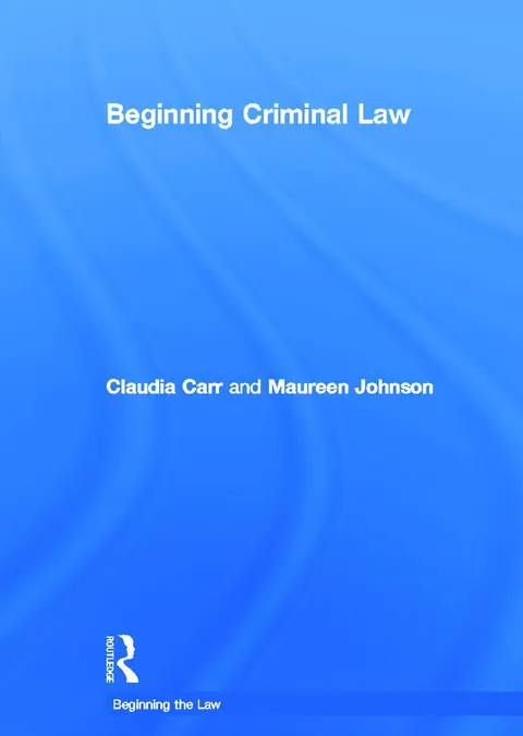 Cover of Beginning Criminal Law