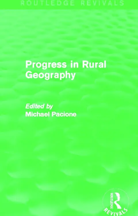Cover of Progress in Rural Geography