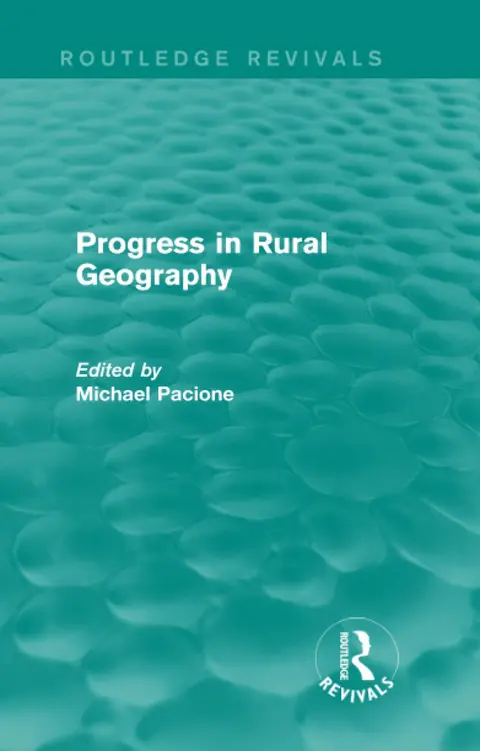 Cover of Progress in Rural Geography