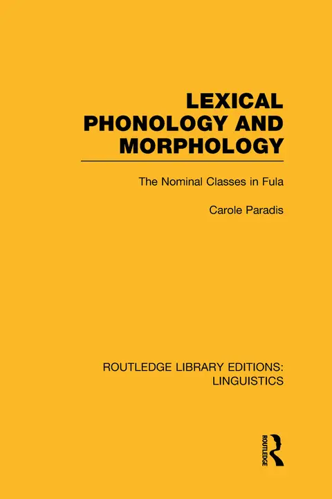 Cover of Lexical Phonology and Morphology