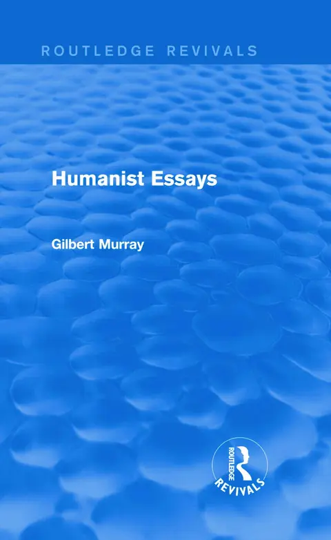Cover of Humanist Essays