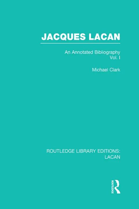 Cover of Jacques Lacan (RLE