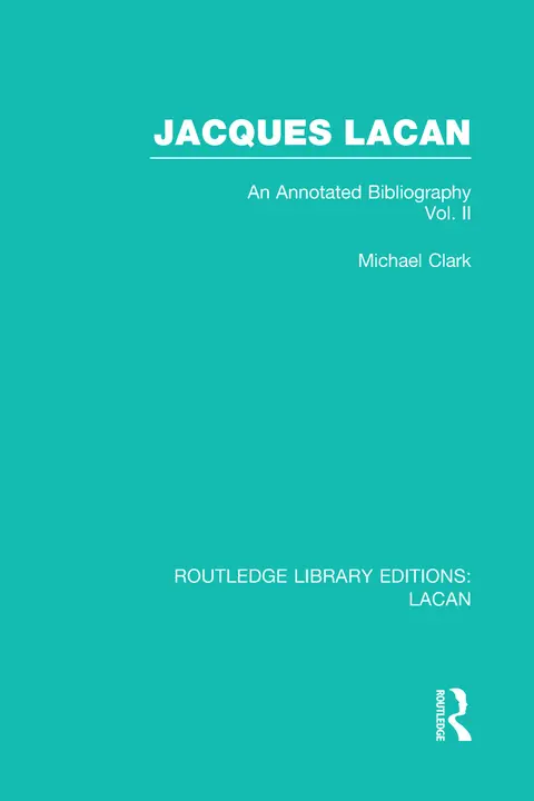 Cover of Jacques Lacan