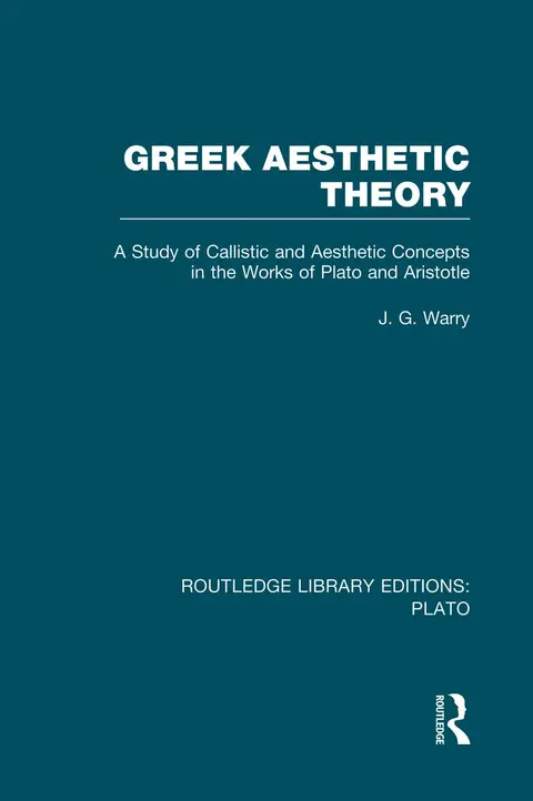 Cover of Greek Aesthetic Theory