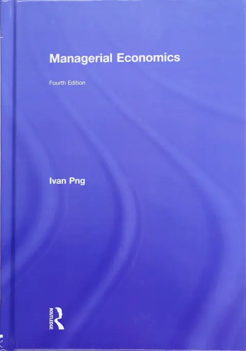 Cover of Managerial Economics, 4th Edition