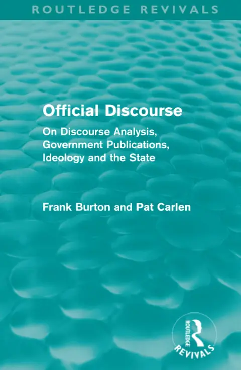 Cover of Official Discourse