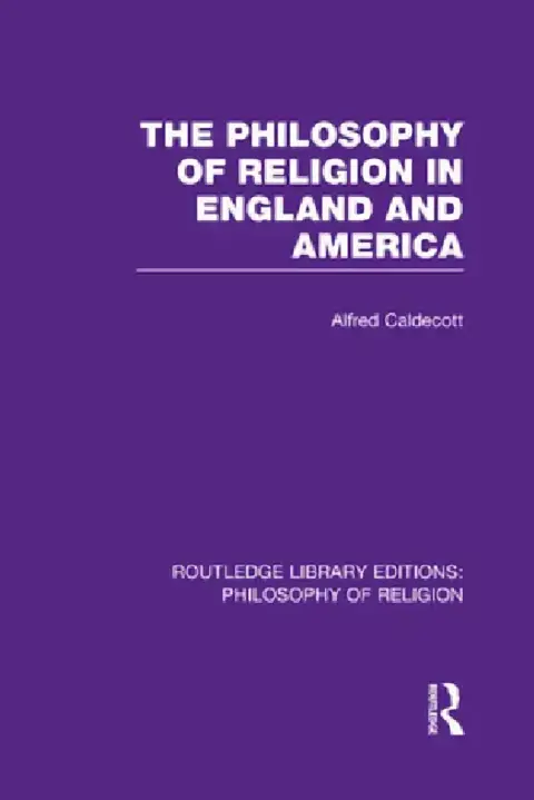Cover of The Philosophy of Religion in England and America