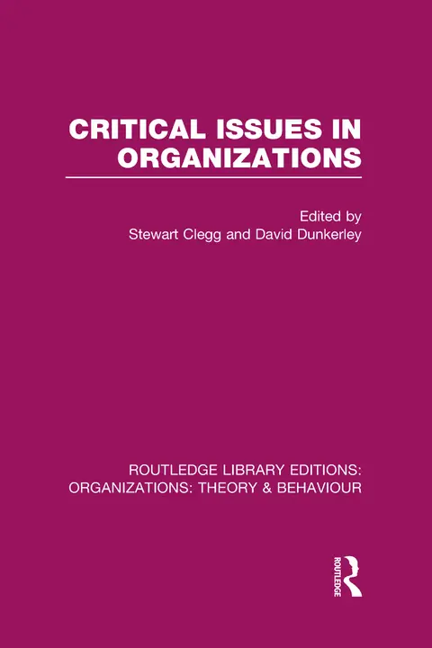 Cover of Critical Issues in Organizations