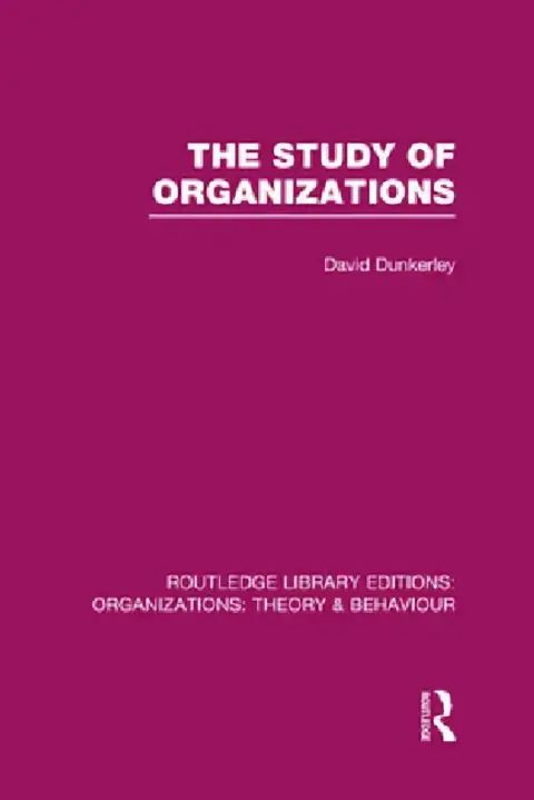 Cover of The Study of Organizations (Rle