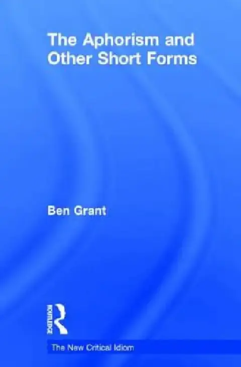Cover of The Aphorism and Other Short Forms