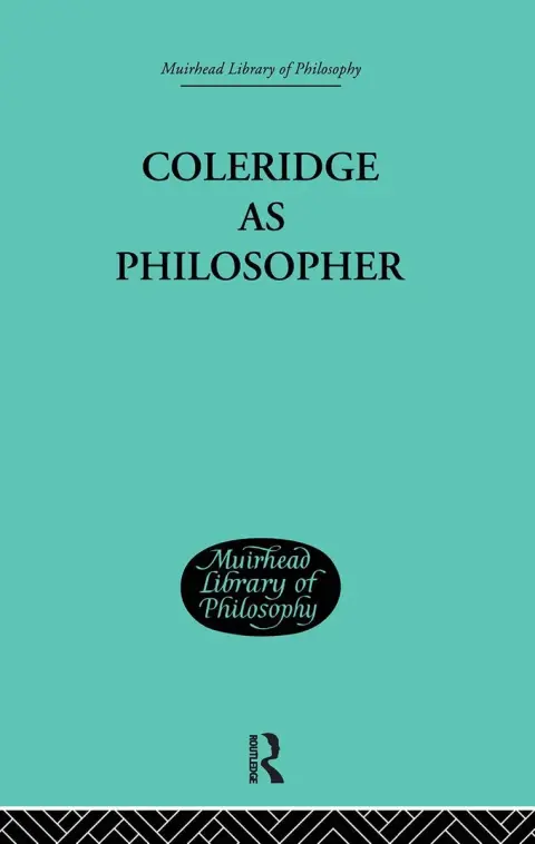 Cover of Coleridge as Philosopher