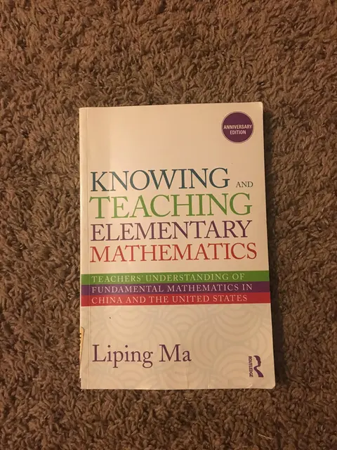 Cover of Knowing and Teaching Elementary Mathematics