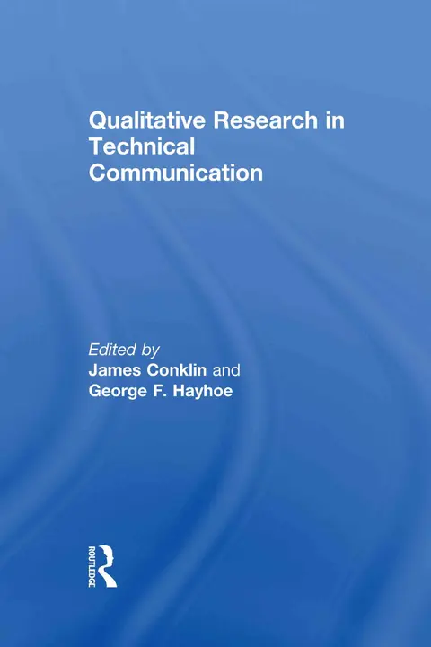 Cover of Qualitative Research in Technical Communication