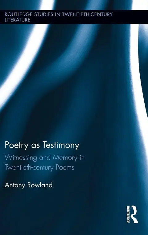 Cover of Poetry as Testimony