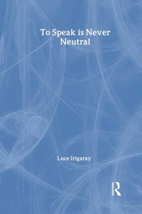 Cover of To Speak is Never Neutral