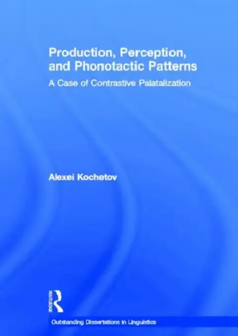 Cover of Production, Perception, and Phonotactic Patterns