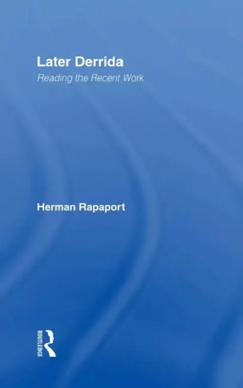 Cover of Later Derrida